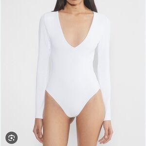 Aritzia deep v neck bodysuit